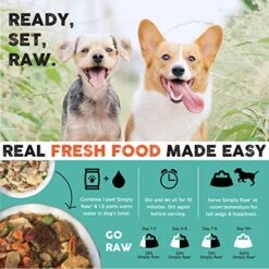 Nature's Diet Simply Raw® Freeze-Dried Raw Whole Food Meal - Makes 18 Lbs Fresh Raw Food With Muscle, Organ, Bone Broth, Whole Egg, Superfoods, Fish Oil Omega 3, 6, 9, Probiotics & Prebiotics (Beef) -Zoomie Shop 51VAeciiO1L