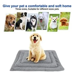 SONGBIRDTH Dog Mat Comfortable Soft Warm Pet Bed Washable Kennel Pad Pet Mats For Dogs Cats Sleeping Gray L -Zoomie Shop 51VXk5xOmYS