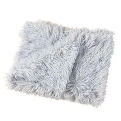 SONGBIRDTH Pet Bed,Winter Warm Small/Medium Puppy Cats Dogs Carpet Fluffy Plush Pet Soft Blanket,Breathable Cotton Blend,Removable Easy To Clean Light Grey M