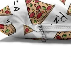 Ambesonne Pizza Pet Bed, Pattern In Hand Drawn Doodle Style Pizzeria Menu Fast Food Delicious Gourmet Eating, Chew Resistant Pad For Dogs And Cats Cushion With Removable Cover, 24" X 39", Multicolor 5 Ambesonne Pizza Pet Bed, Pattern In Hand Drawn Doodle Style Pizzeria Menu Fast Food Delicious Gourmet Eating, Chew Resistant Pad For Dogs And Cats Cushion With Removable Cover, 24" X 39", Multicolor -Zoomie Shop 51VtRKHKY9L