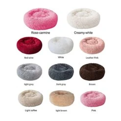 YangYan 40-100cm Soft Dog Bed Washable Long Plush Dog Kennel Dog House Velvet Mats Sofa For Dog Chihuahua Dog Basket Pet Bed (Color : E, Size : Diameter 60cm) -Zoomie Shop 51W2fJ9iFUL