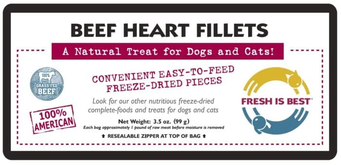 Fresh Is Best - Freeze Dried Healthy Raw Meat Treats For Dogs & Cats - Beef Heart Fillets 2 Fresh Is Best - Freeze Dried Healthy Raw Meat Treats For Dogs & Cats - Beef Heart Fillets - Image 2
