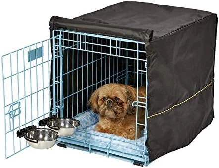 MidWest Homes For Pets ICrate Dog Crate Starter Kit | 24-Inch Dog Crate Kit Ideal For Small Dog Breeds (weighing 13 - 25 Pounds) || Includes Dog Crate, Pet Bed, 2 Dog Bowls & Dog Crate Cover (Blue) 7 MidWest Homes For Pets ICrate Dog Crate Starter Kit | 24-Inch Dog Crate Kit Ideal For Small Dog Breeds (weighing 13 - 25 Pounds) || Includes Dog Crate, Pet Bed, 2 Dog Bowls & Dog Crate Cover (Blue) - Image 7