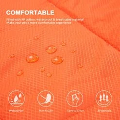 BDEUS 51x35In Large Size Outdoor Dog Bed, Waterproof & Portable Camping Travel Pet Mat, Easy To Clean, Washable Odor Resistant Pet Cooling Pad (Orange) -Zoomie Shop 51X8ktS62WL