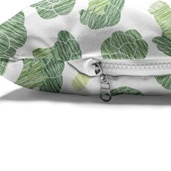 Ambesonne Vegetables Pet Bed, Continuous Foods Pattern With Sketchy Hatched Broccoli Print, Chew Resistant Pad For Dogs And Cats Cushion With Removable Cover, 24" X 39", Fern Green Pale Green -Zoomie Shop 51XLWMq88rL