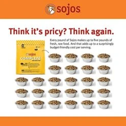 Sojos Complete Turkey & Salmon Recipe Senior Grain-Free Freeze-Dried Raw Dog Food, 7 Pound Bag -Zoomie Shop 51XTZcYvahL
