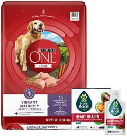 Purina ONE High Protein Dry Senior Dog Food Plus Vibrant Maturity Adult 7 Plus Formula - 31.1 Lb. Bag -Zoomie Shop 51XxGrODKZL. AC