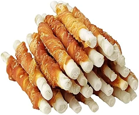 MON2SUN Dog Treats, 5 Inch Rawhide Twist Chicken Hide Sticks, Suitable For Puppy And Small Dogs, 5 Inch (Chicken, Pack Of 40) 7 MON2SUN Dog Treats, 5 Inch Rawhide Twist Chicken Hide Sticks, Suitable For Puppy And Small Dogs, 5 Inch (Chicken, Pack Of 40) - Image 7