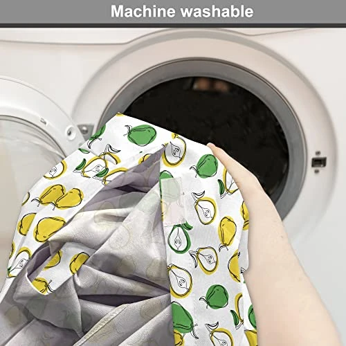 Ambesonne Fruit Dog Crate Cover, Fresh Pear Slices Leaves Juicy Organic Food Eat Summer Garden Pattern, Easy To Use Pet Kennel Cover For Small Dogs Puppies Kittens, 22 Inch, Green Earth Yellow White 2 Ambesonne Fruit Dog Crate Cover, Fresh Pear Slices Leaves Juicy Organic Food Eat Summer Garden Pattern, Easy To Use Pet Kennel Cover For Small Dogs Puppies Kittens, 22 Inch, Green Earth Yellow White - Image 2