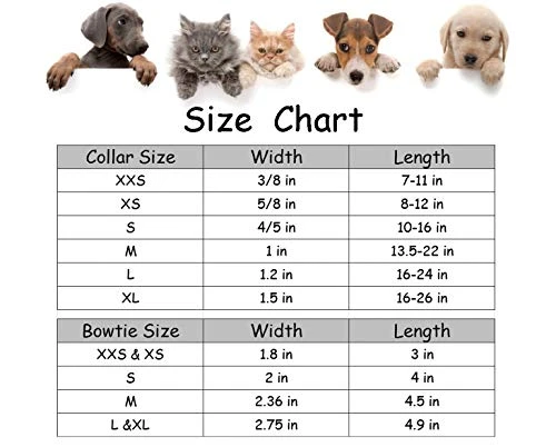 Lionet Paws Dog Collar With Bowtie - Cute Cotton Bowtie Dog Collar With Metal Buckle For Small Dog Girl Boy Gift, S, Neck 10-16in 5 Lionet Paws Dog Collar With Bowtie - Cute Cotton Bowtie Dog Collar With Metal Buckle For Small Dog Girl Boy Gift, S, Neck 10-16in - Image 5