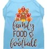 BRIGHTT - Family, Food, And Football Screen Print Dog Shirt Baby Blue Med For Pet Dog Puppy Pup Pupper Doggos