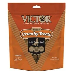 Victor Super Premium Dog Food – Classic Crunchy Dog Treats With Turkey Meal – Gluten-Free Treats For Small, Medium And Large Breed Dogs, 28oz