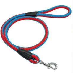 Kuntrona Rolled Dog Leash Pet Training Walking Leads Braided Dogs Rope 5/8" Diameter For Medium Large Dogs 48" Length Red M -Zoomie Shop 51ZPVF15lL. AC
