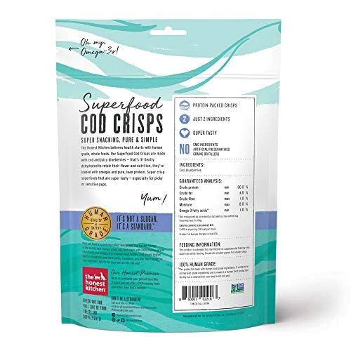 The Honest Kitchen Superfood Cod Crisps: Cod & Blueberry, 3 Oz 2 The Honest Kitchen Superfood Cod Crisps: Cod & Blueberry, 3 Oz - Image 2