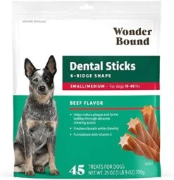 Amazon Brand - Wonder Bound Dog Dental Sticks, Chicken Flavor, Small/Medium, 45 Count, 25 Oz -Zoomie Shop 51Zl9mDSbIL. AC