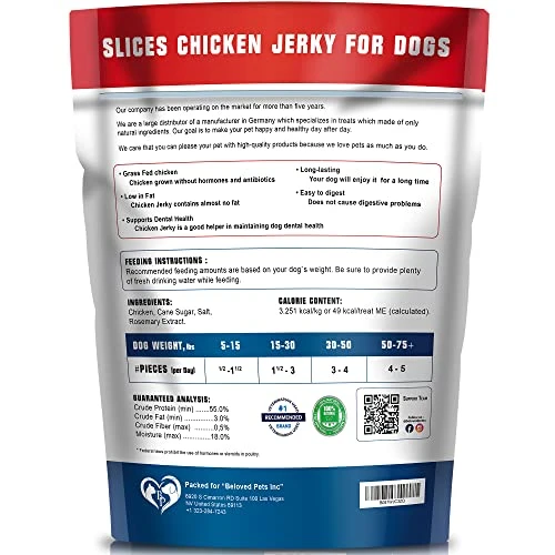 Chicken Jerky Dog Treats 1.5 Lb - Human Grade Pet Snacks & Grain Free Organic Meat - All Natural High Protein Dried Strips - Best Chews For Training Small & Large Dogs - Bulk Soft Pack Made For USA 2 Chicken Jerky Dog Treats 1.5 Lb - Human Grade Pet Snacks & Grain Free Organic Meat - All Natural High Protein Dried Strips - Best Chews For Training Small & Large Dogs - Bulk Soft Pack Made For USA - Image 2