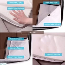 PetPupp Premium Dog Beds For Large And Medium Dogs –Orthopedic Dog Bed With Memory Foam & Machine Washable Cover Suitable As Puppy Beds For Small Dogs – Waterproof Dog Bed Outdoor, YKK Zipper (Medium) -Zoomie Shop 51aAHvlFuVL