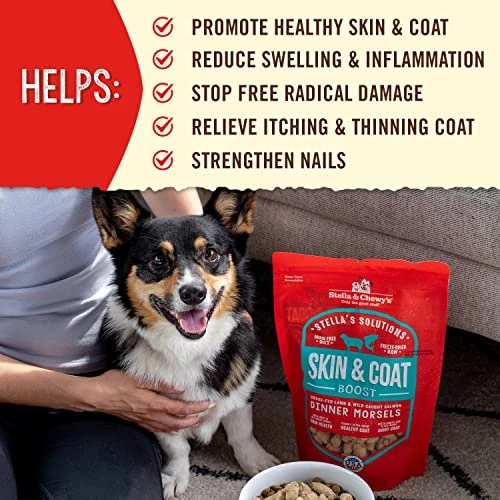Stella & Chewy’s – Stella’s Solutions Skin & Coat Boost – Grass-Fed Lamb & Wild-Caught Salmon Dinner Morsels – Freeze-Dried Raw, Protein Rich, Grain Free Dog Food – 13 Oz Bag 3 Stella & Chewy’s – Stella’s Solutions Skin & Coat Boost – Grass-Fed Lamb & Wild-Caught Salmon Dinner Morsels – Freeze-Dried Raw, Protein Rich, Grain Free Dog Food – 13 Oz Bag - Image 3