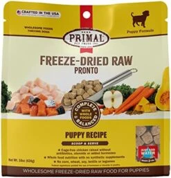 Primal Puppy Dog Food Pronto Freeze Dried Dog Food, Complete & Balanced Ready To Serve Healthy Grain Free Raw Dog Food (25 Oz) -Zoomie Shop 51aqI1XELwL. AC