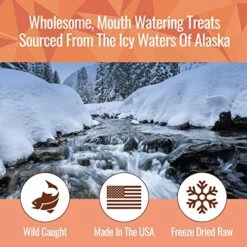 Smart Cookie Freeze Dried Salmon Bites - Single Ingredient Freeze Dried Salmon Treats For Dogs - Wild Caught Alaskan Salmon Dog Training Treats & Dog Food Topper - Made In USA - 2oz Bag, 3 Pack -Zoomie Shop 51askhNbMXL