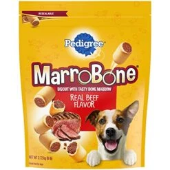 PEDIGREE MARROBONE Dog Treats Real Beef Flavor Crunchy Dog Biscuit, 6 Lb. Pack