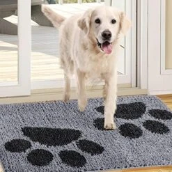 Pet Bed Mat 19.5" X 31.5", Dog Door Mat For Muddy Wet Paws And Shoes, Dog Indoor Door Non-Slip, Absorbent, Dirt Resist Mat, Machine Washable Entrance Rug Low-Profile Inside Entry Doormats For Entryway -Zoomie Shop 51azqghm6cL. AC