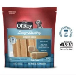 Ol' Roy Munchy Bone Peanut Butter Flavor 20 Oz 2 Pack -Zoomie Shop 51bBodOmDTL