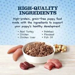 Blue Buffalo Baby BLUE Healthy Growth Formula Grain Free High Protein, Natural Puppy Wet Dog Food, Turkey And Potato Recipe 12.5-oz Cans (Pack Of 12) 8 Blue Buffalo Baby BLUE Healthy Growth Formula Grain Free High Protein, Natural Puppy Wet Dog Food, Turkey And Potato Recipe 12.5-oz Cans (Pack Of 12) -Zoomie Shop 51bTuhEqZqL