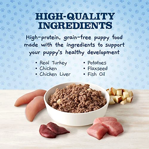 Blue Buffalo Baby BLUE Healthy Growth Formula Grain Free High Protein, Natural Puppy Wet Dog Food, Turkey And Potato Recipe 12.5-oz Cans (Pack Of 12) 3 Blue Buffalo Baby BLUE Healthy Growth Formula Grain Free High Protein, Natural Puppy Wet Dog Food, Turkey And Potato Recipe 12.5-oz Cans (Pack Of 12) - Image 3