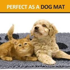 Indoor Door Mat 23.5" X 35.5", Dog Door Mat For Muddy Wet Paws And Shoes, Non-Slip, Absorbent, Dirt Resist Mat, Machine Washable Entrance Rug Low-Profile Inside Entry Doormats For Entryway, Grey 15 Indoor Door Mat 23.5" X 35.5", Dog Door Mat For Muddy Wet Paws And Shoes, Non-Slip, Absorbent, Dirt Resist Mat, Machine Washable Entrance Rug Low-Profile Inside Entry Doormats For Entryway, Grey -Zoomie Shop 51boavAhK4L