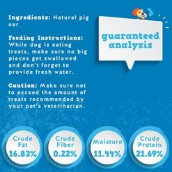 Jack&Pup Whole Pig Ears For Dogs - Extra Thick Large Pigs Ears - Premium Dog Pig Ear Treats - Natural Dog Pork Chews; Excellent Rawhide Alternative (10 Pack) 10 Jack&Pup Whole Pig Ears For Dogs - Extra Thick Large Pigs Ears - Premium Dog Pig Ear Treats - Natural Dog Pork Chews; Excellent Rawhide Alternative (10 Pack) -Zoomie Shop 51btkNjLFgL