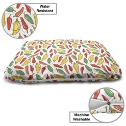 Lunarable Pepper Wooden Pet House, Vegetarian Food And Vegetables Pattern Exotic Hot Ingredients Mexican Cusine Element, Outdoor & Indoor Portable Dog Kennel With Pillow And Cover, Medium, Multicolor 7 Lunarable Pepper Wooden Pet House, Vegetarian Food And Vegetables Pattern Exotic Hot Ingredients Mexican Cusine Element, Outdoor & Indoor Portable Dog Kennel With Pillow And Cover, Medium, Multicolor -Zoomie Shop 51bwd1pxnLL