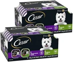 CESAR Wet Dog Food Classic Loaf In Sauce Beef Recipe, Filet Mignon, Grilled Chicken And Porterhouse Steak Variety Pack, (24) 3.5 Oz. Easy Peel Trays -Zoomie Shop 51c5wuLlCRL. AC