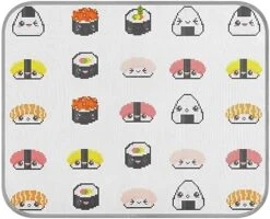 Washable Dog Cooling Mat Cute Japanese Food Summer Cats Sleeping Mat Sushi Dog Bed Mats 23.6 * 38.6inch Pet Ice Silk Sleep Kennel Pad Animal Sleep Bed For Home Outdoor Travel -Zoomie Shop 51c7wjYsNzL. AC 1