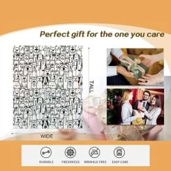 Pet Group Dogs Black And White Blanket Super Soft Cozy Throw Blanket, Lightweight Fuzzy Comfy Textured Flannel Blanket Winter Warm, Sofa, Bed, 30x50 Inches -Zoomie Shop 51cCxc4RGiL