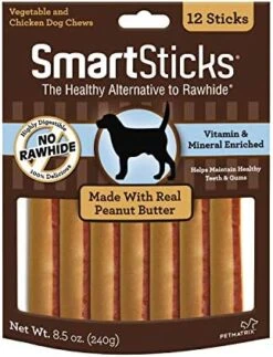 SmartBones SmartSticks, Treat Your Dog To A Rawhide-Free Chew Made With Real Meat And Vegetables 25 Count (Pack Of 1) -Zoomie Shop 51cJM4VLvSL. AC