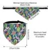 GENERIC Palms Leaves Tropical Flowers And Butterflies Pet Bandana Collar - Scarf Collar - Art Dog Bandana Minimal Head Cicumference