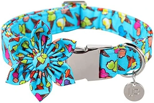 UP URARA PUP Summer Dog Collar With Bow Tie, Cotton Cute Bowtie Dog Collar, Summer Bowtie Collar For Small Boy Girl Dog, Comfortable Blue Dog Collar With Metal Buckle, S, Neck 10-16in 8 UP URARA PUP Summer Dog Collar With Bow Tie, Cotton Cute Bowtie Dog Collar, Summer Bowtie Collar For Small Boy Girl Dog, Comfortable Blue Dog Collar With Metal Buckle, S, Neck 10-16in - Image 8