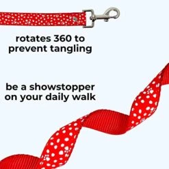 Steel Mill & Co Cute 6ft Long Dog Leash, Heavy Duty Canvas, 6 Foot Lead For Small And Medium Dogs, Paws And Dots (Red) 10 Steel Mill & Co Cute 6ft Long Dog Leash, Heavy Duty Canvas, 6 Foot Lead For Small And Medium Dogs, Paws And Dots (Red) -Zoomie Shop 51claOGh8wL