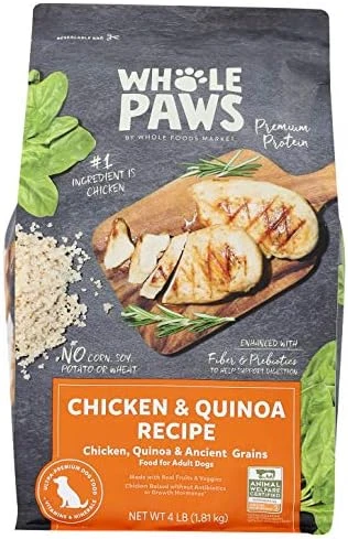 Whole Paws By Whole Foods Market, Grain-Free Adult Dog Food, Grass-Fed Lamb & Garbanzo Bean Recipe, 4 Pound 6 Whole Paws By Whole Foods Market, Grain-Free Adult Dog Food, Grass-Fed Lamb & Garbanzo Bean Recipe, 4 Pound - Image 6