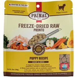 Primal Puppy Dog Food Pronto Freeze Dried Dog Food, Complete & Balanced Ready To Serve Healthy Grain Free Raw Dog Food (25 Oz)