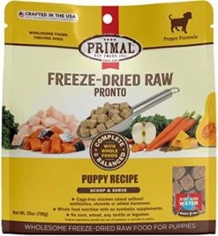 Primal Puppy Dog Food Pronto Freeze Dried Dog Food, Complete & Balanced Ready To Serve Healthy Grain Free Raw Dog Food (25 Oz) -Zoomie Shop 51d1jnFK9TL. AC