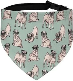 GENERIC Cute Dogs Pug Pattern Pet Bandana Collar - Scarf Collar - Art Dog Bandana Minimal Head Cicumference 14 GENERIC Cute Dogs Pug Pattern Pet Bandana Collar - Scarf Collar - Art Dog Bandana Minimal Head Cicumference -Zoomie Shop 51d7UYf7zZL. AC