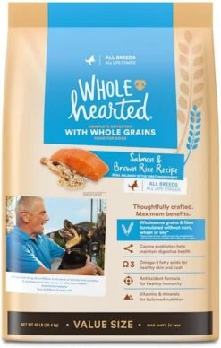 WholeHearted Whole Grains Salmon Recipe Dry Dog Food, 45 Lbs. 5 WholeHearted Whole Grains Salmon Recipe Dry Dog Food, 45 Lbs. -Zoomie Shop 51d9kcgTVBL. AC