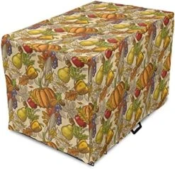 Lunarable Harvest Dog Crate Cover, Happy Thanksgiving Food Pumpkin Tomato Corn Pepper Maple Leaf Acorn Cooking Theme, Easy To Use Pet Kennel Cover For Small Dogs Puppies Kittens, 48 Inch, Multicolor 17 Lunarable Harvest Dog Crate Cover, Happy Thanksgiving Food Pumpkin Tomato Corn Pepper Maple Leaf Acorn Cooking Theme, Easy To Use Pet Kennel Cover For Small Dogs Puppies Kittens, 48 Inch, Multicolor -Zoomie Shop 51dLvV9mlSL. AC 2