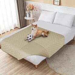 Furrybaby Waterproof Dog Bed Cover For Dog Beds & Furniture Machine Washable Waterproof Dog Blanket Anti Slip Couch Protector For Dogs Cats And Other Pets (Creamy-White, 82x102inch) -Zoomie Shop 51dPhCMlvnL. AC