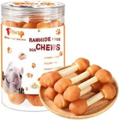 PAWUP Dog Treats Chicken Wrapped Calcium Bone, Training Treats For Small Dogs, Rawhide Free Dog Chews, Natural Teeth Clean W/Taurine, Limited Ingredients Natural Dog Reward, 12.5 Oz 15 PAWUP Dog Treats Chicken Wrapped Calcium Bone, Training Treats For Small Dogs, Rawhide Free Dog Chews, Natural Teeth Clean W/Taurine, Limited Ingredients Natural Dog Reward, 12.5 Oz -Zoomie Shop 51dQZJ6ysAL. AC