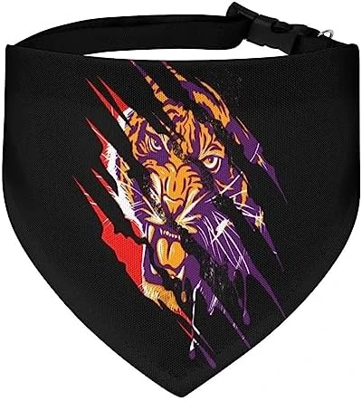 GENERIC Tiger Roaring Drawing Pet Bandana Collar - Scarf Collar - Art Dog Bandana Minimal Head Cicumference 7 GENERIC Tiger Roaring Drawing Pet Bandana Collar - Scarf Collar - Art Dog Bandana Minimal Head Cicumference - Image 7