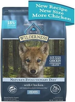 Blue Buffalo Wilderness High Protein Natural Puppy Dry Dog Food Plus Wholesome Grains, Chicken 13 Lb Bag -Zoomie Shop 51dUHkyG6ML. AC