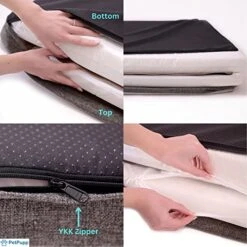 PetPupp Premium Dog Beds For Large And Medium Dogs –Orthopedic Dog Bed With Memory Foam & Machine Washable Cover Suitable As Puppy Beds For Small Dogs – Waterproof Dog Bed Outdoor, YKK Zipper (Medium) -Zoomie Shop 51drDAx4QuL